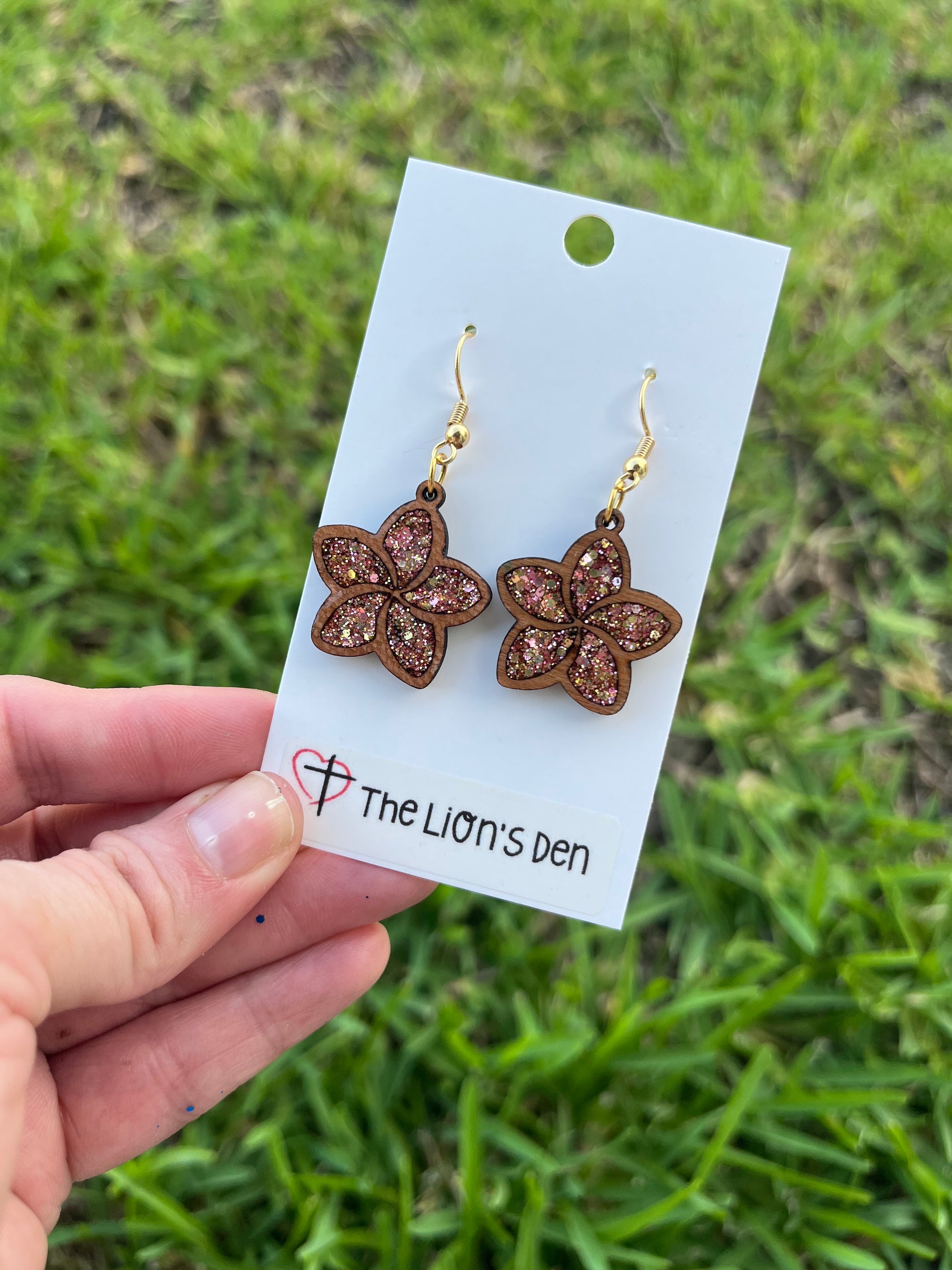 Plumeria earrings