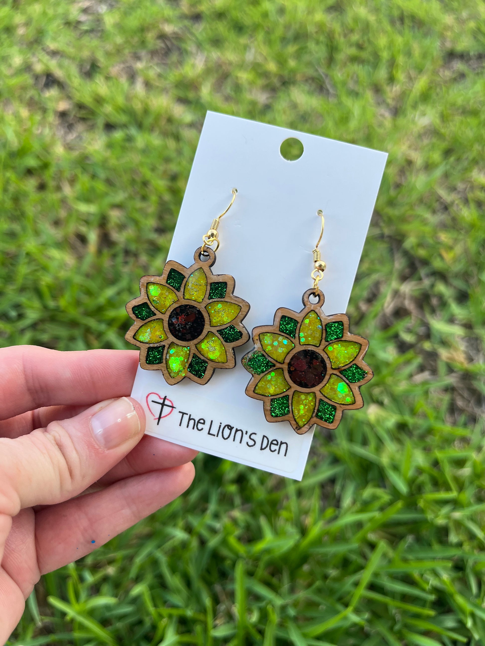 Sunflower earrings