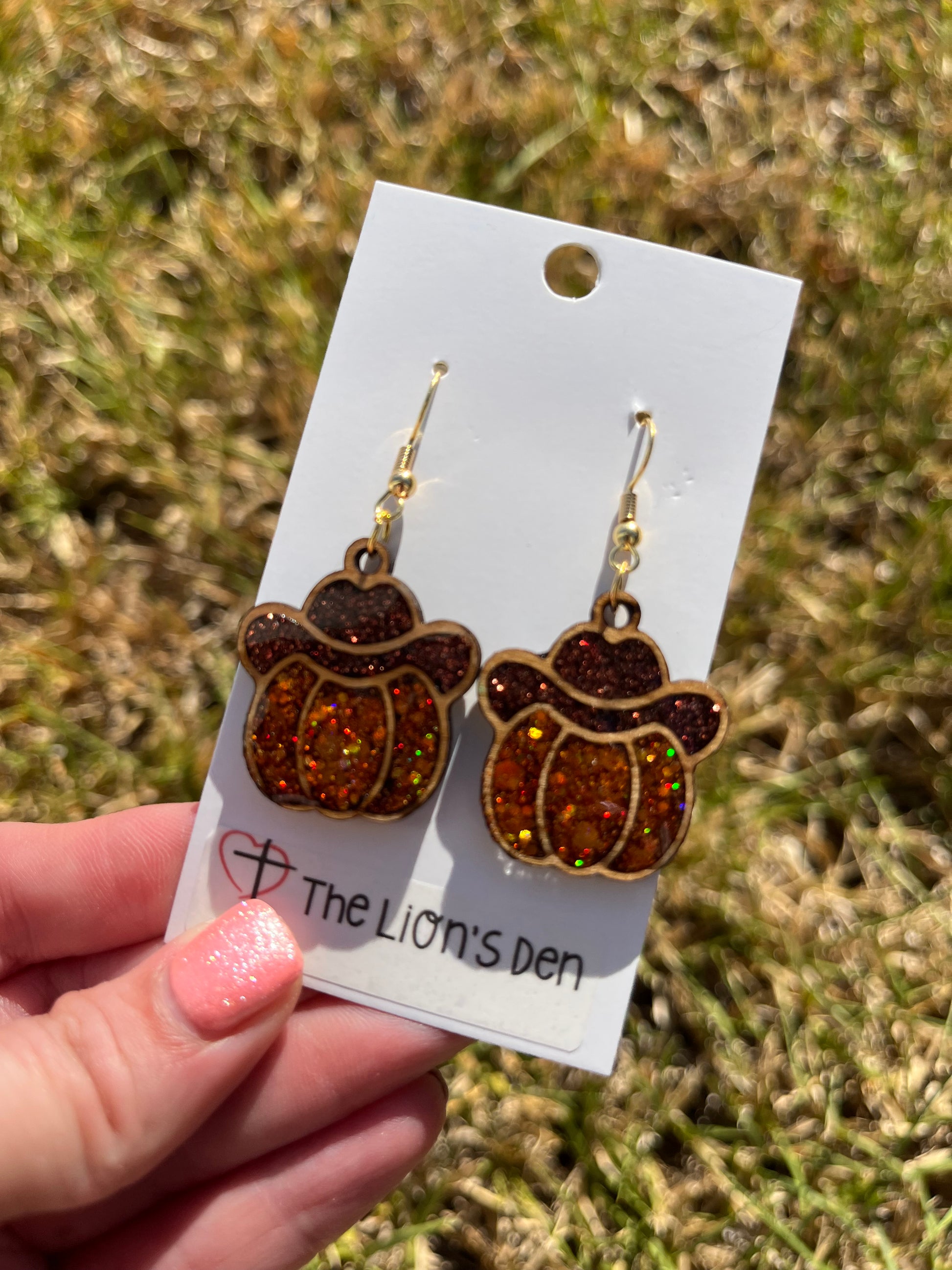 Pumpkin cowboy earrings