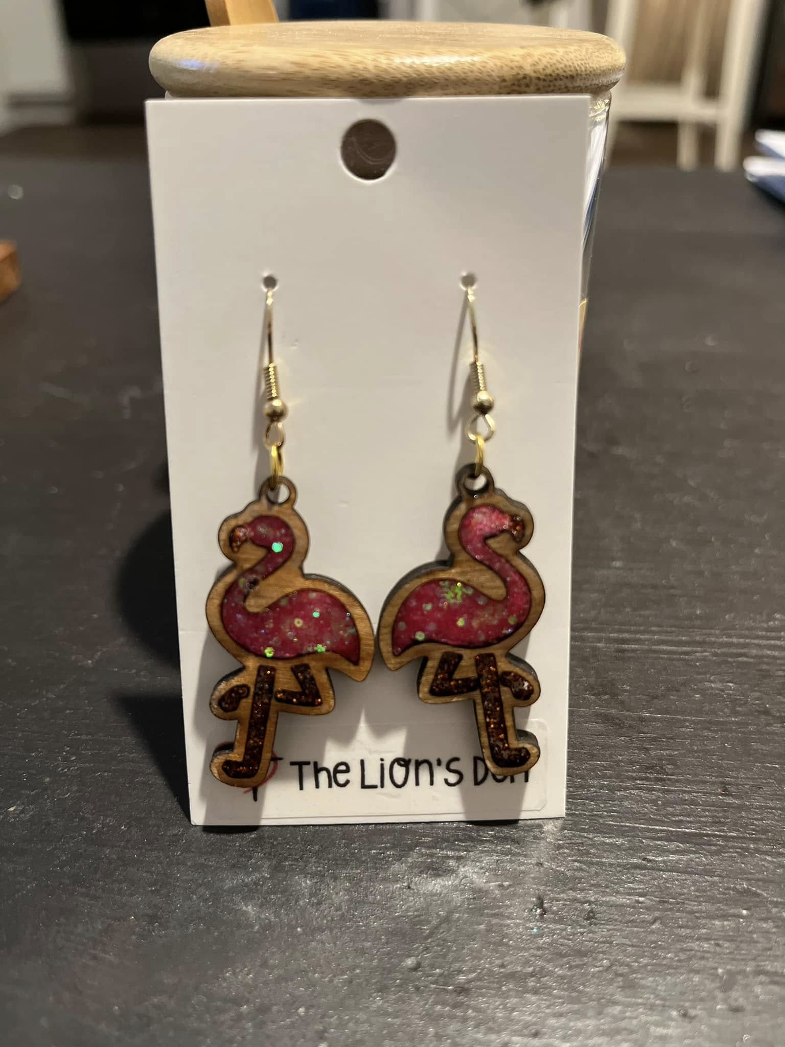 Pink Flamingo earrings
