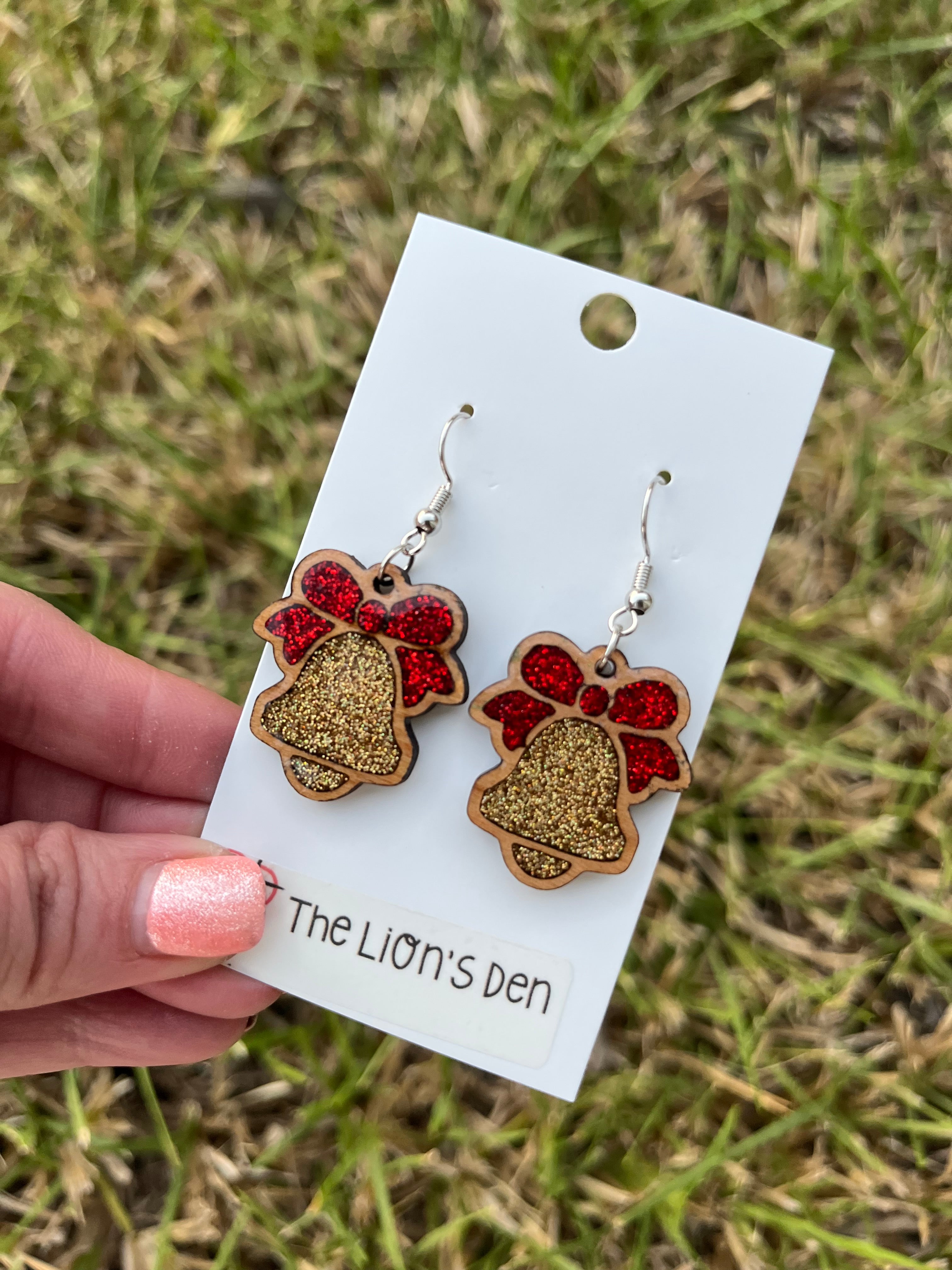 Christmas bell earrings