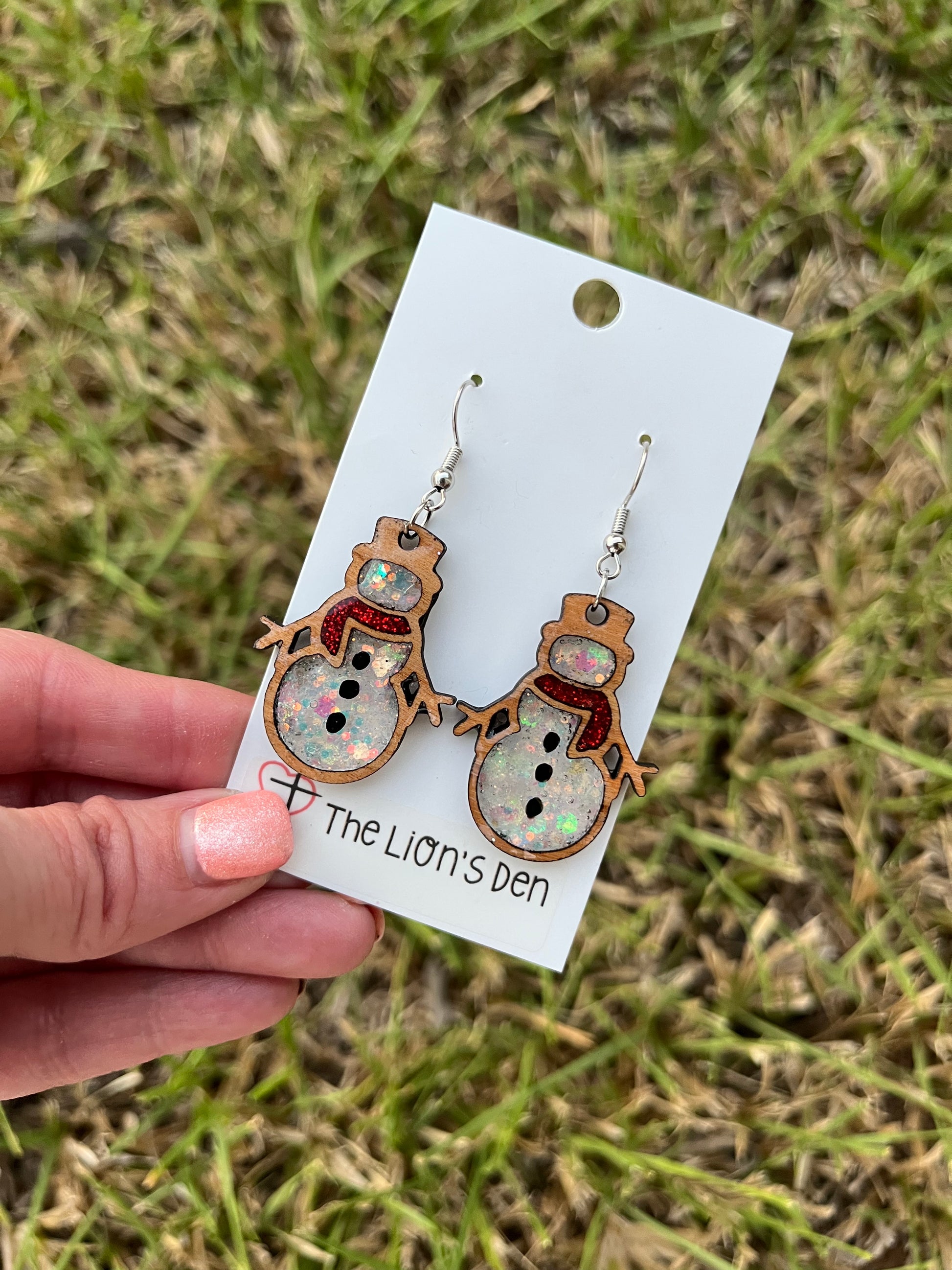 Snowman earrings