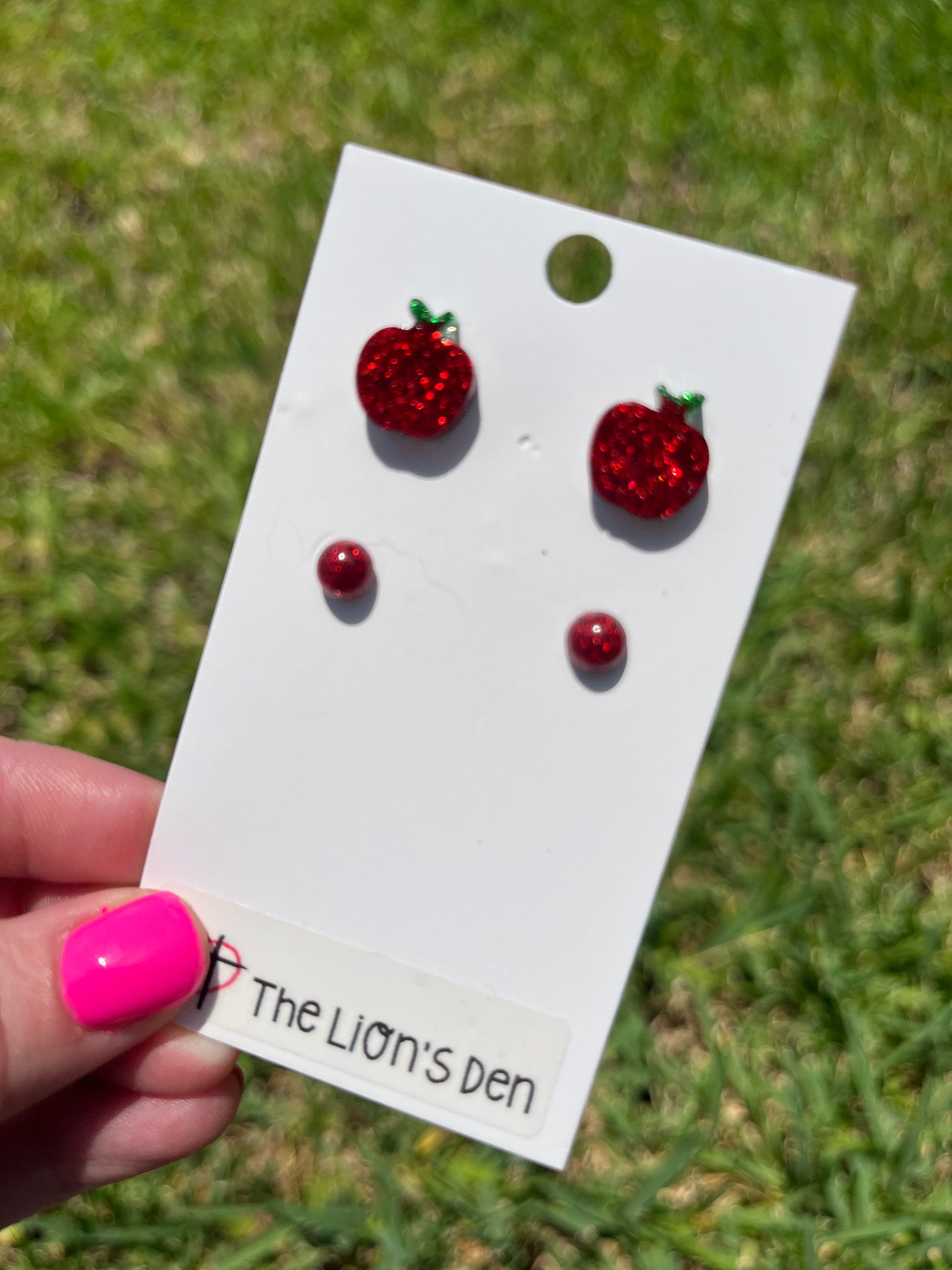 Apple stud earrings