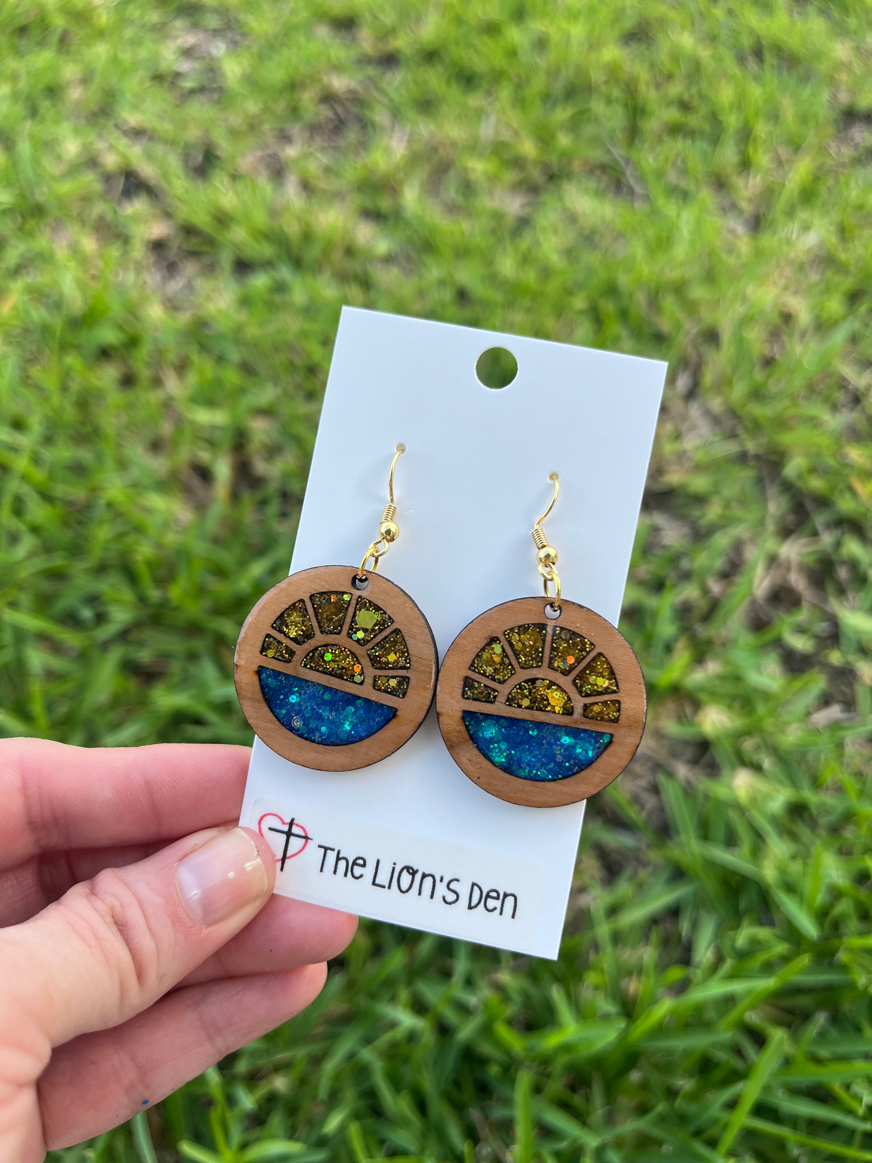 Ocean sunrise earrings
