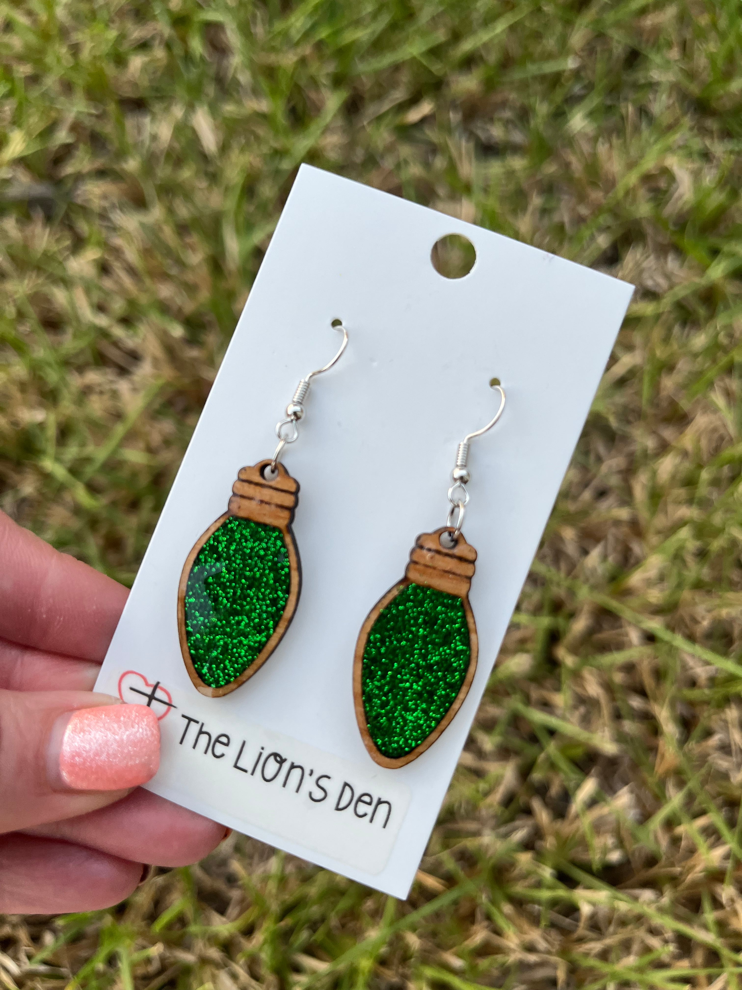 Christmas lights earrings