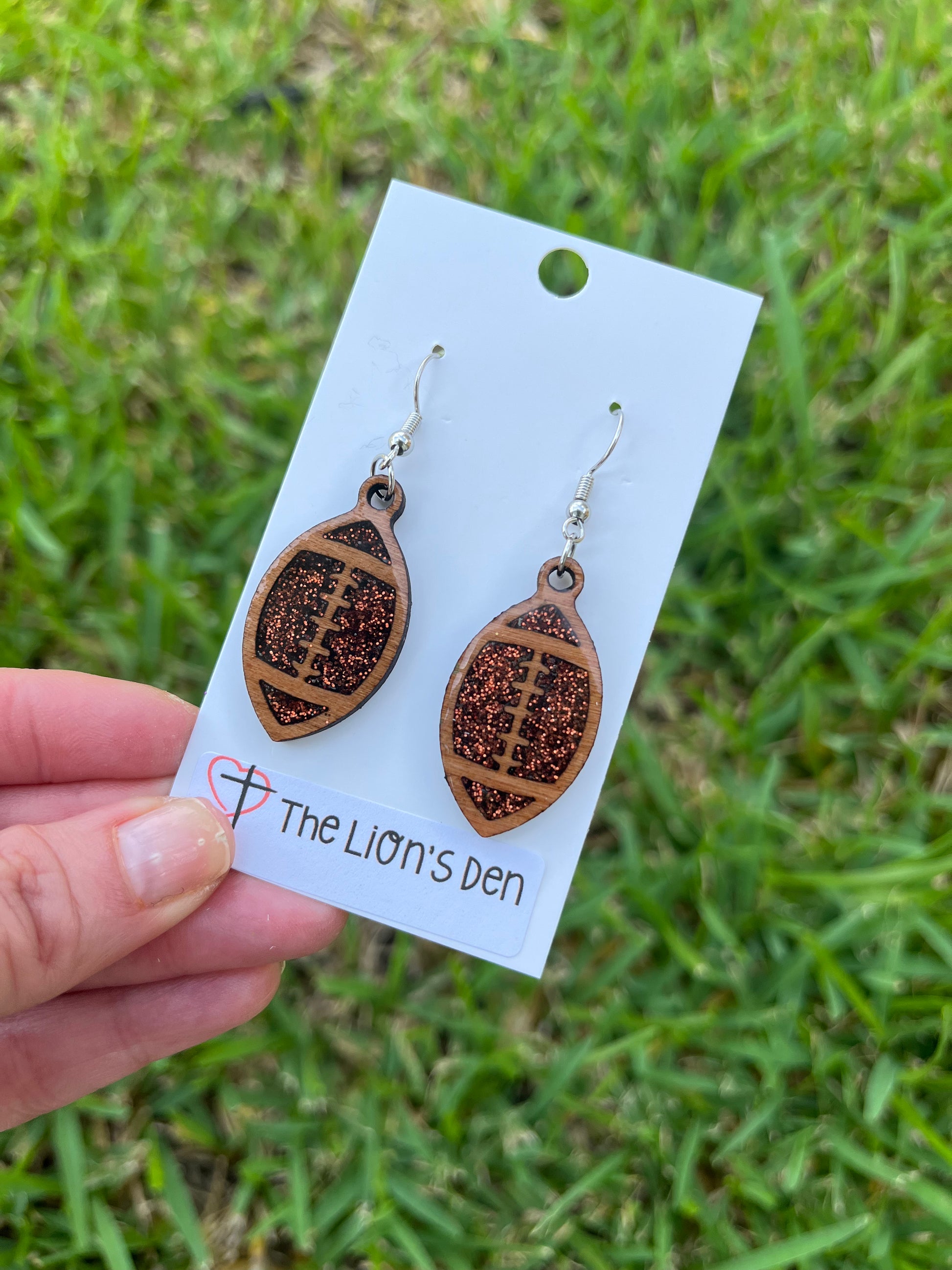 Football earrings 🏈