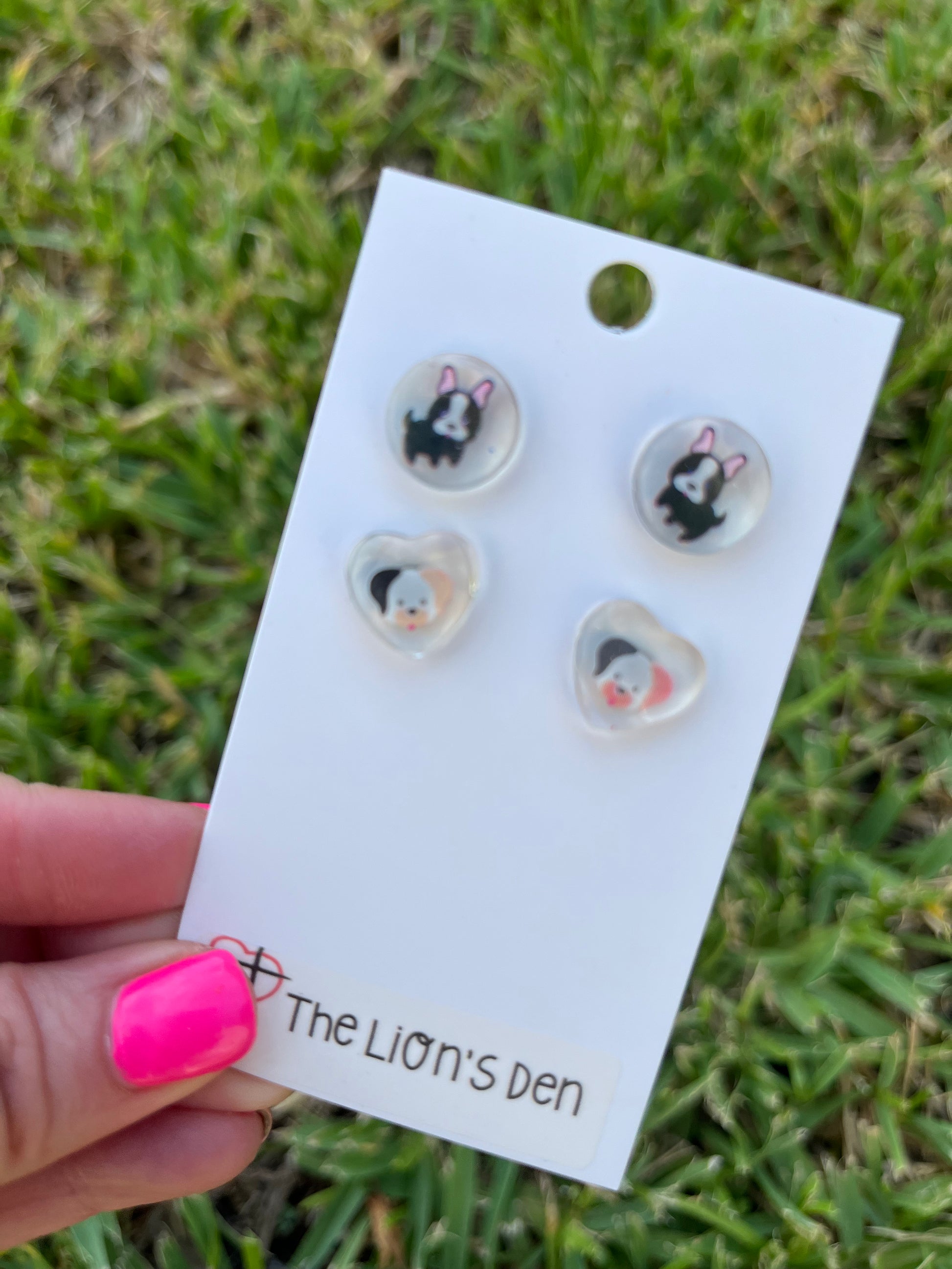 Puppy dog stud earrings