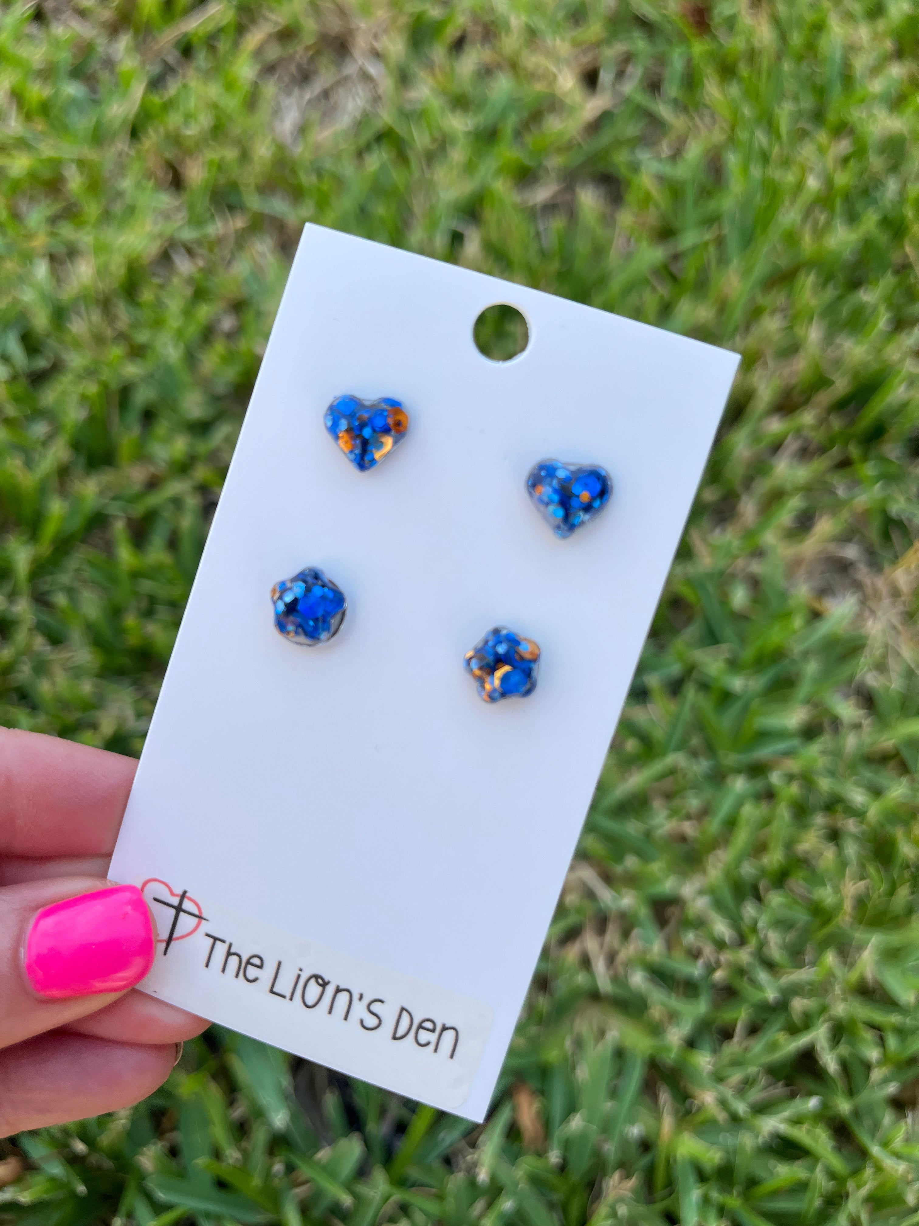 Starry night stud earrings