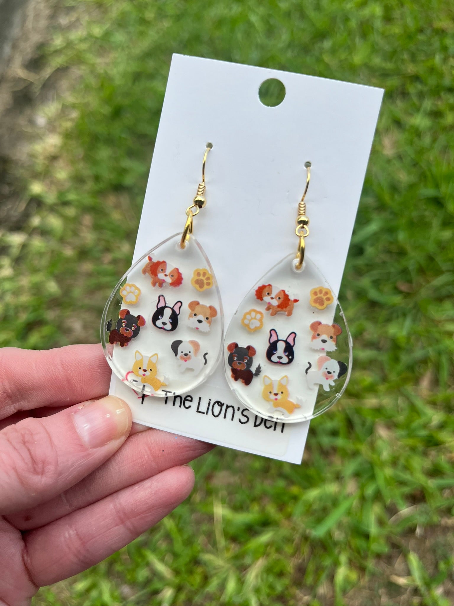 Dog earrings